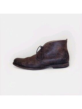 Frye Phillip Chukka Boots Mens US 11.5 D Brown Distressed Roughout Leather FLAW
